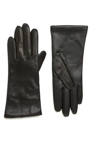 Nordstrom Item! Women's Cashmere Lined Leather Touchscreen Gloves, Size 6 (Small) - Retails $119 