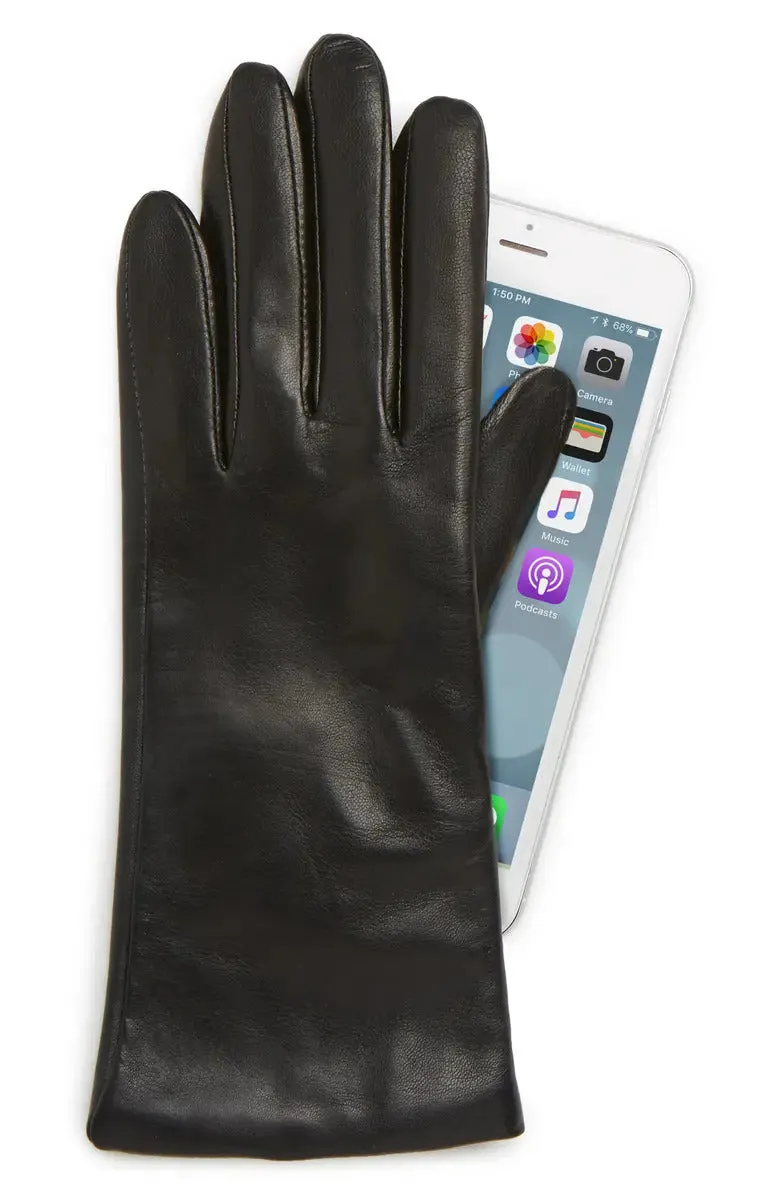 Nordstrom Item! Women's Cashmere Lined Leather Touchscreen Gloves, Size 6 (Small) - Retails $119 