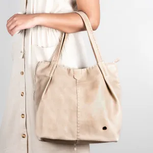 Novuka : Ladies Leather Handbag in Gravel Vintage