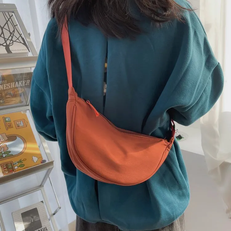 Nylon Messenger Dumpling Bag Women