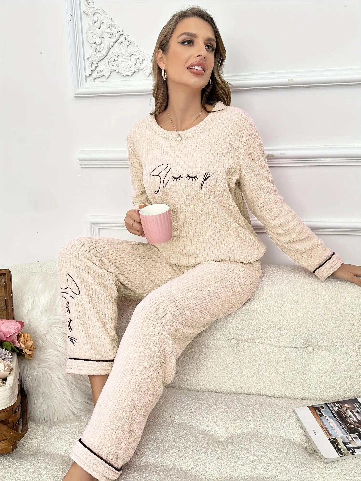 Octavia - Elegant Striped Woman's Pajama Set