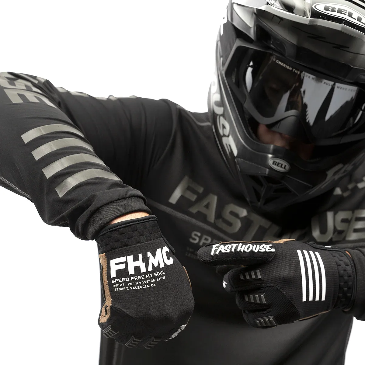 Off-Road Sand Cat Glove - Black/Black