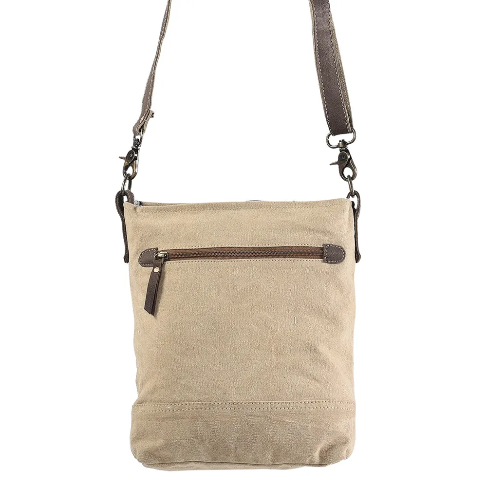 OHLAY MESSENGER Upcycled Wool Upcycled Canvas Hair-on Genuine Leather women bag western handbag purse