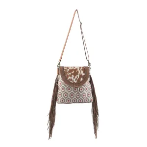 OHLAY MESSENGER Upcycled Wool Upcycled Canvas Hair-on Genuine Leather women bag western handbag purse