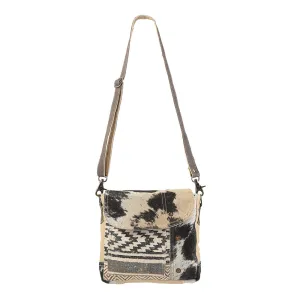 OHLAY MESSENGER Upcycled Wool Upcycled Canvas Hair-on Genuine Leather women bag western handbag purse