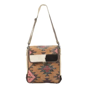 OHLAY MESSENGER Upcycled Wool Upcycled Canvas Hair-on Genuine Leather women bag western handbag purse