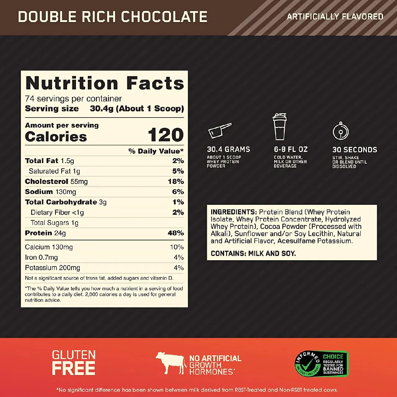 OPTIMIM NUTRITION Gold Standard Whey Protein 5lbs