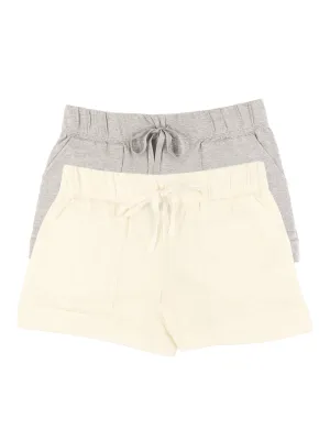 Organic Cotton Stretch Drawstring Short 2-Pack