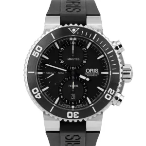Oris Aquis Chronograph Black 46mm PAPERS Watch 01 774 7655 4154-07 4 26 34EB B P