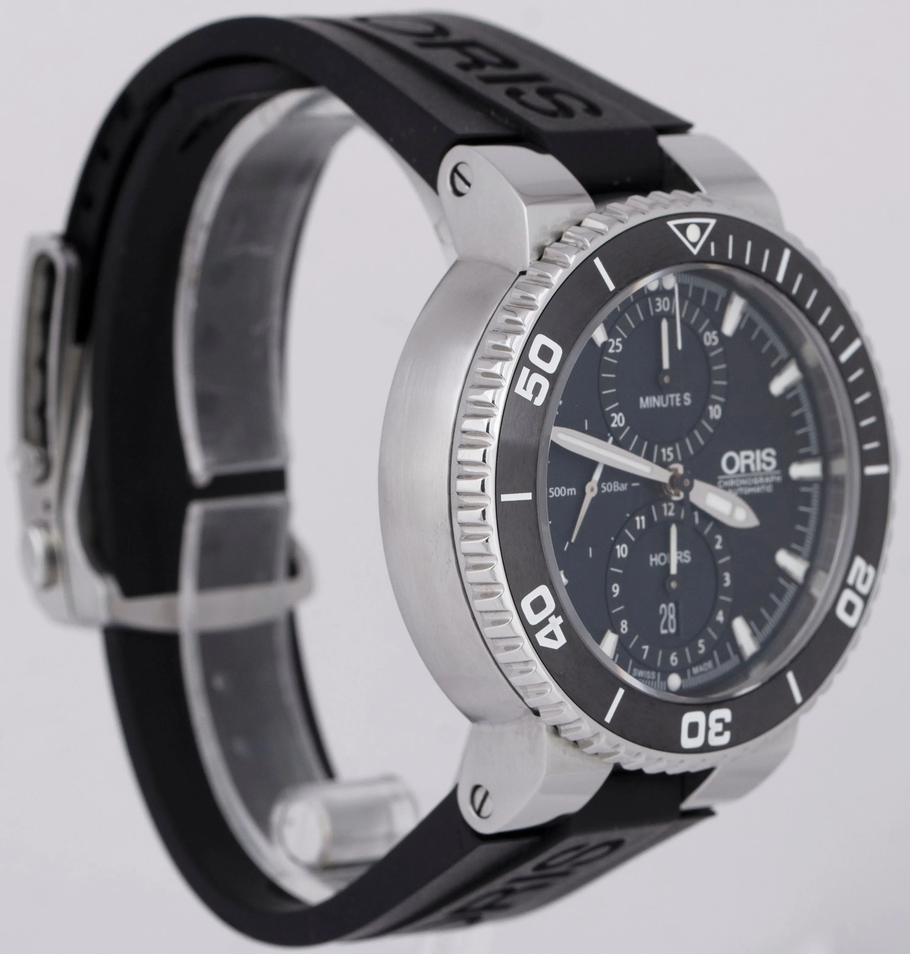 Oris Aquis Chronograph Black 46mm PAPERS Watch 01 774 7655 4154-07 4 26 34EB B P