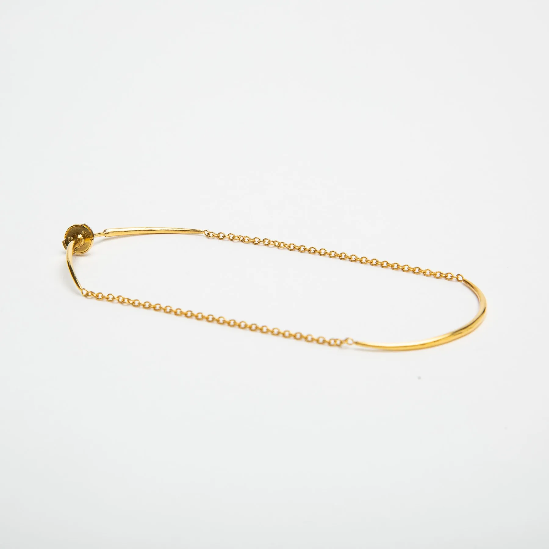 OTZAR | ROSE GOLD CHAIN THREAD EARRING