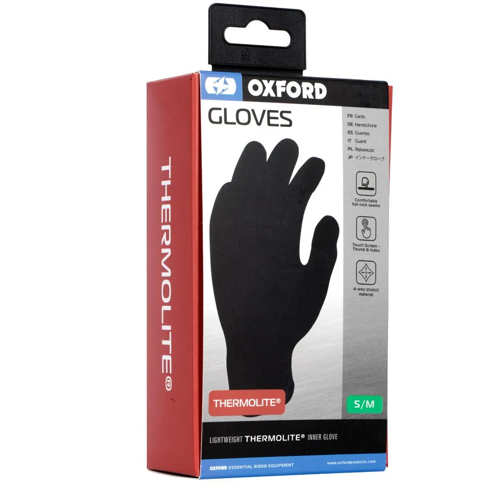 Oxford Thermolite Inner Gloves Black