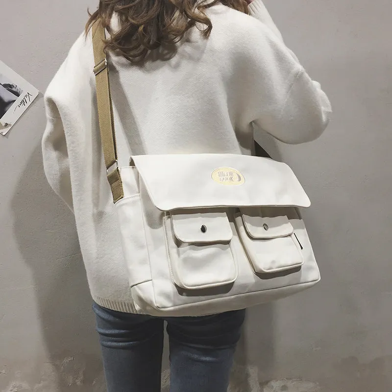 Pastel canvas crossbody bag KF908056