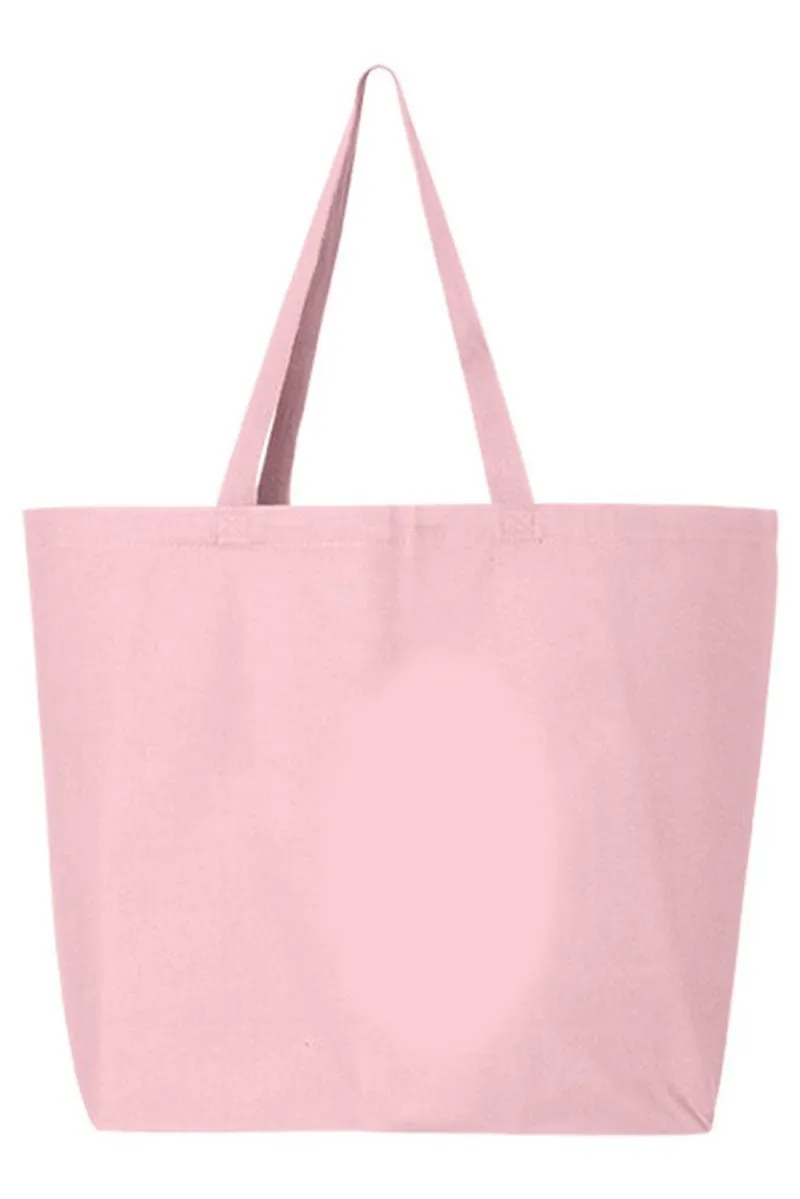 Pastel Merry And Bright Canvas Jumbo Tote