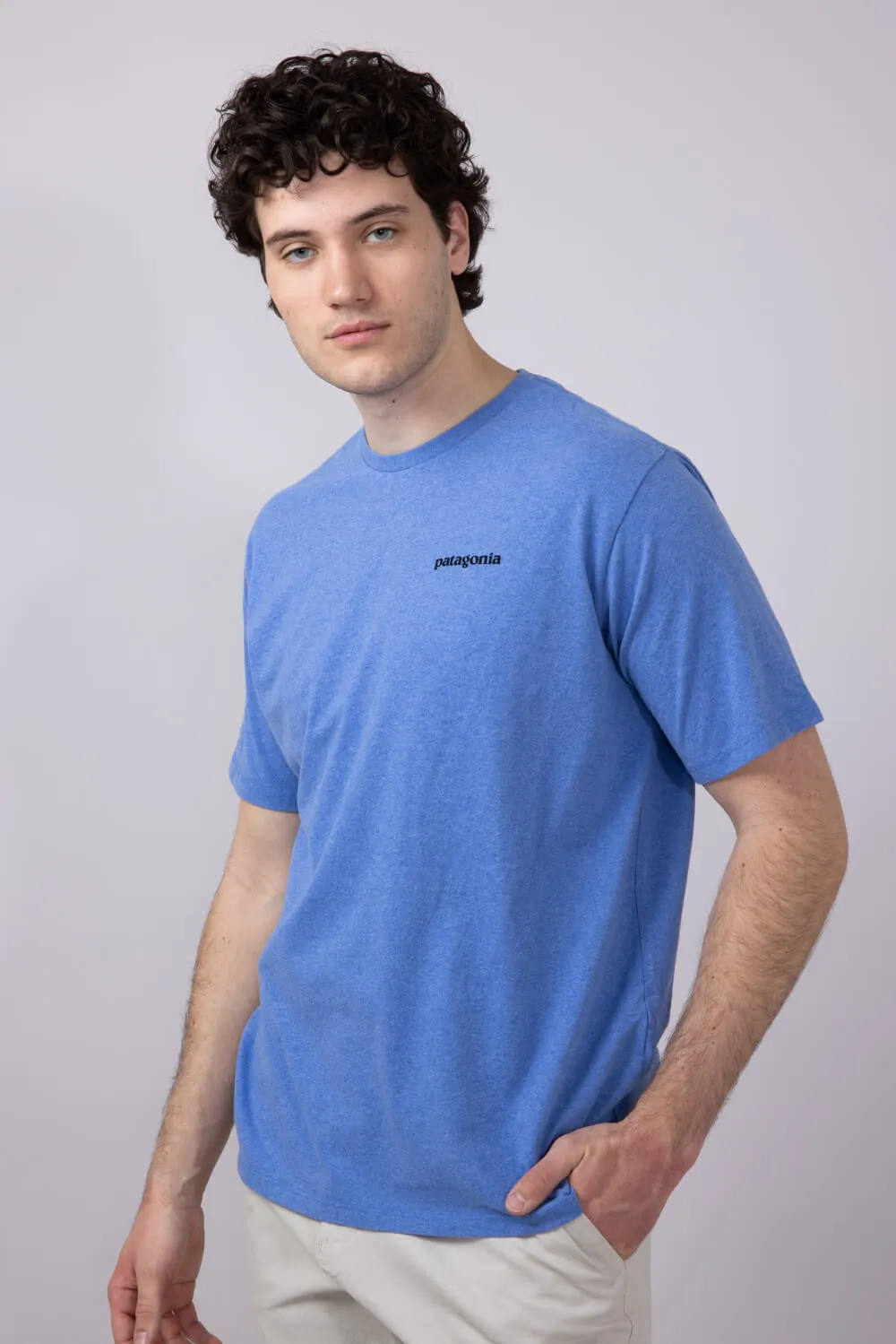 Patagonia Men’s P-6 Responsibili-Tee T-Shirt in Abundant Blue | 38504-ABNB