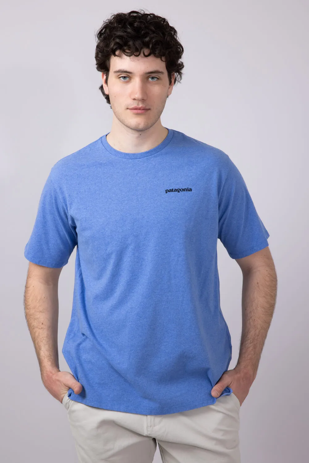 Patagonia Men’s P-6 Responsibili-Tee T-Shirt in Abundant Blue | 38504-ABNB