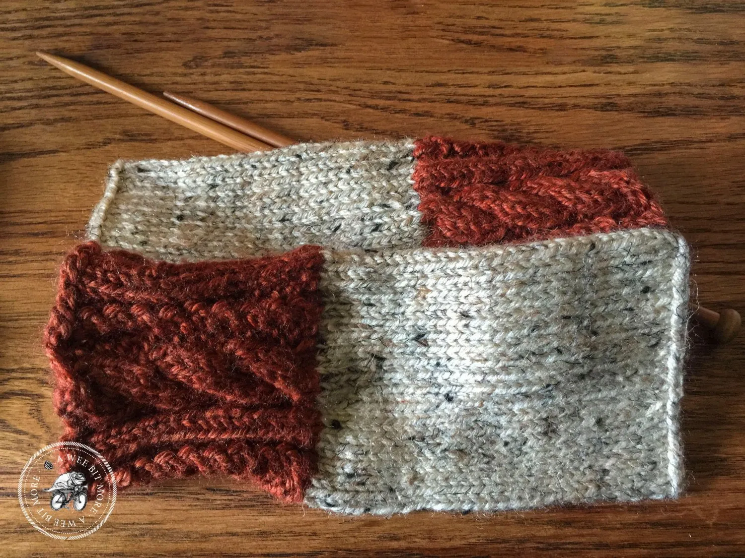 PATTERN Rusty Wheat Fingerless Mitts, Vegan
