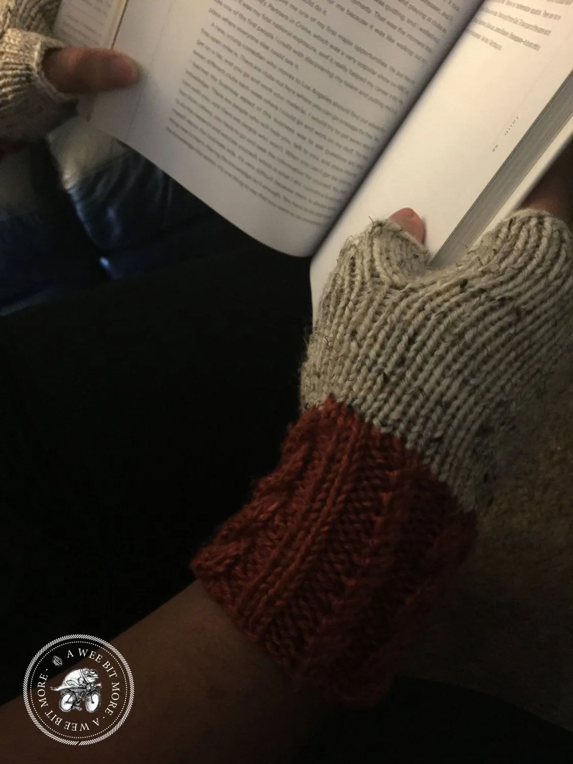 PATTERN Rusty Wheat Fingerless Mitts, Vegan