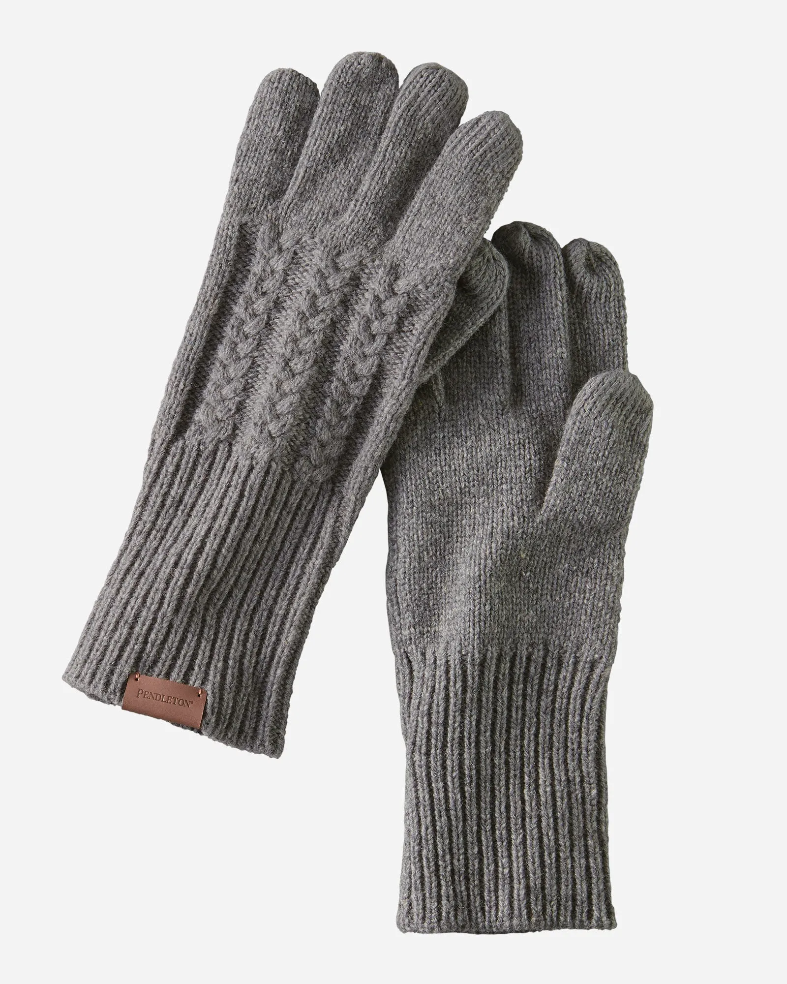 Pendleton Women's Cable Lambswool Texting Gloves