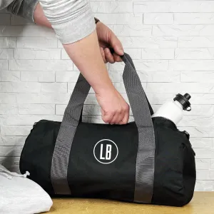Personalised Holdall With Initials In Circle