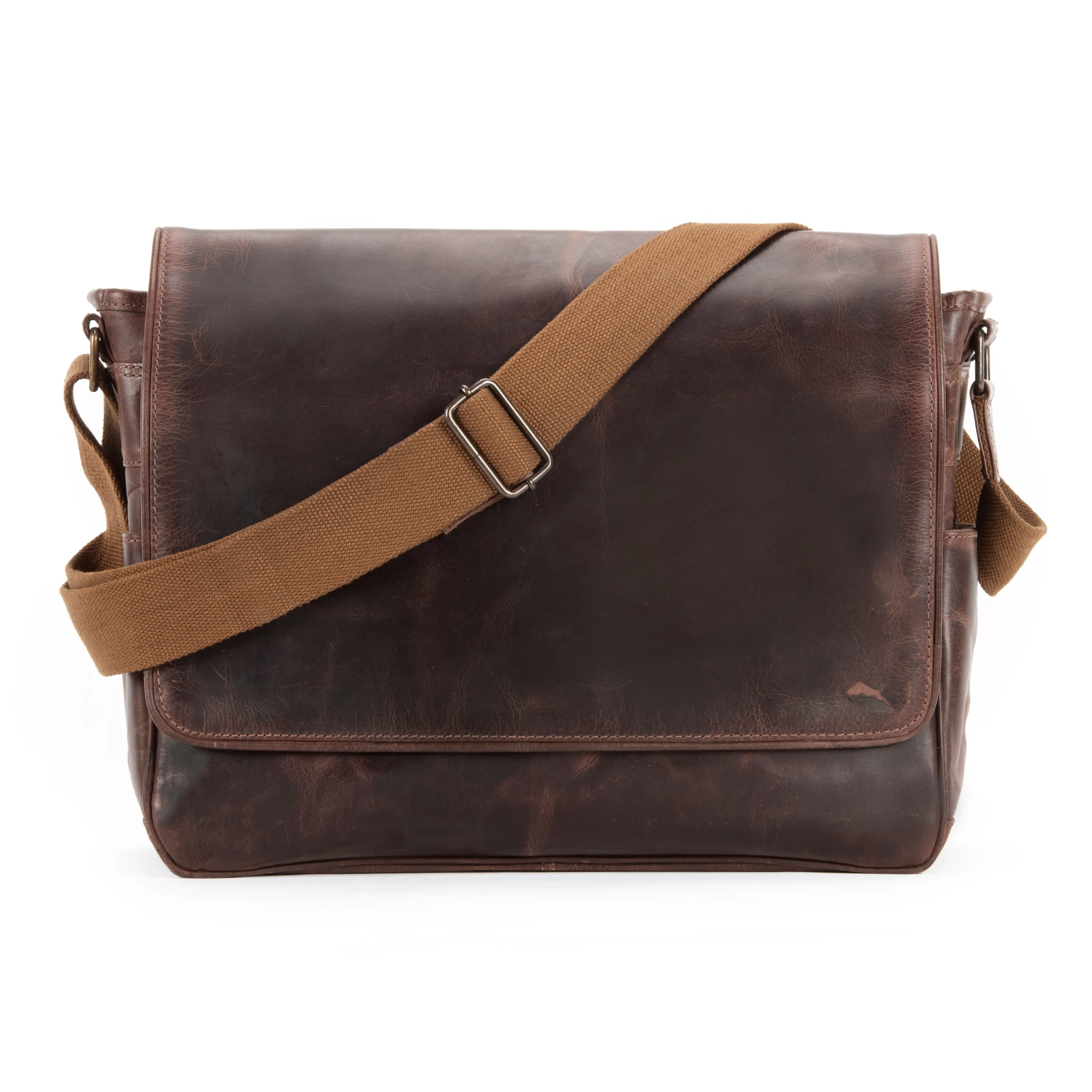 Pine Buffalo Leather Messenger Bag for Men