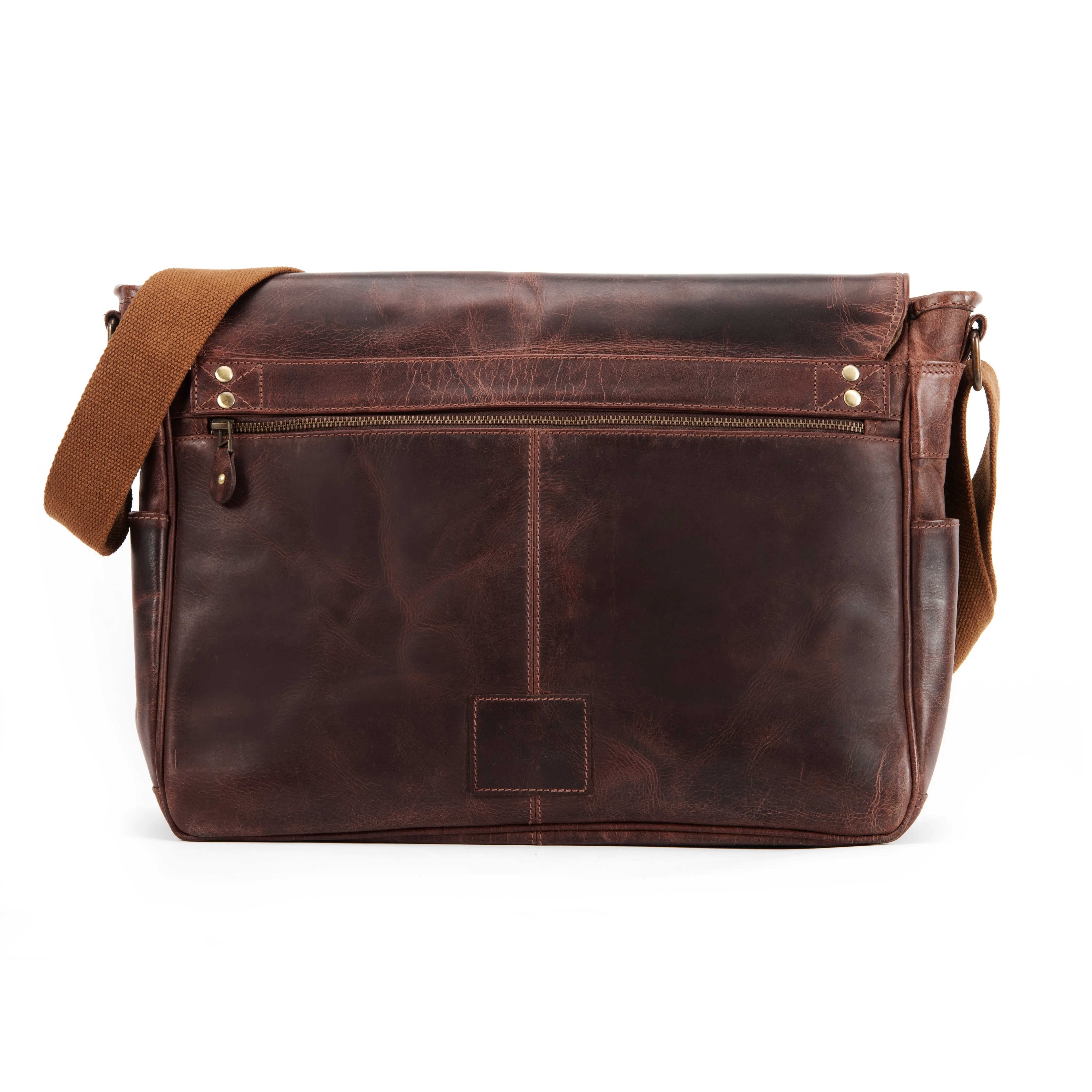 Pine Buffalo Leather Messenger Bag for Men