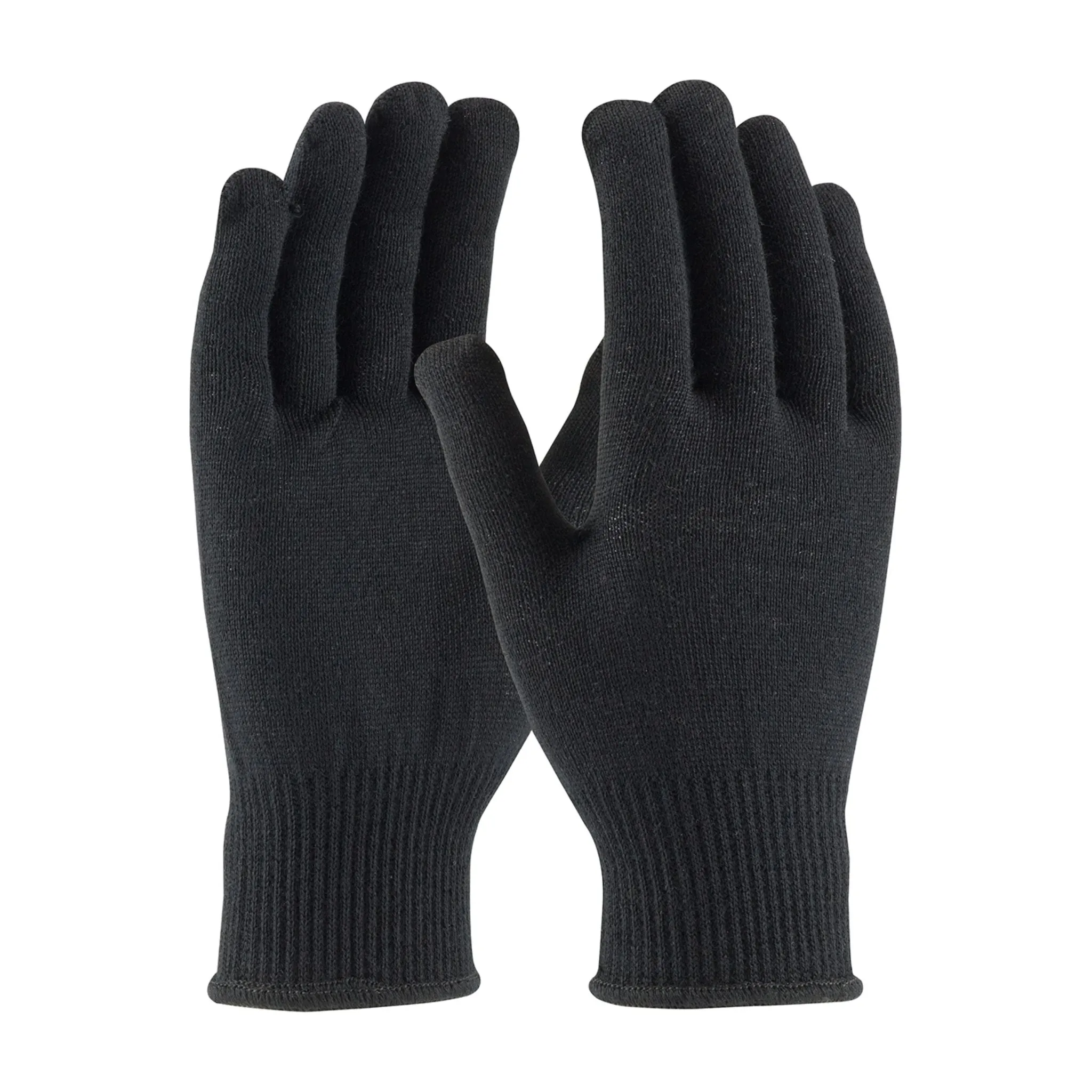 PIP 41-130L Seamless Knit Merino Wool Glove - 13 Gauge, Black, Large, Pair of 12