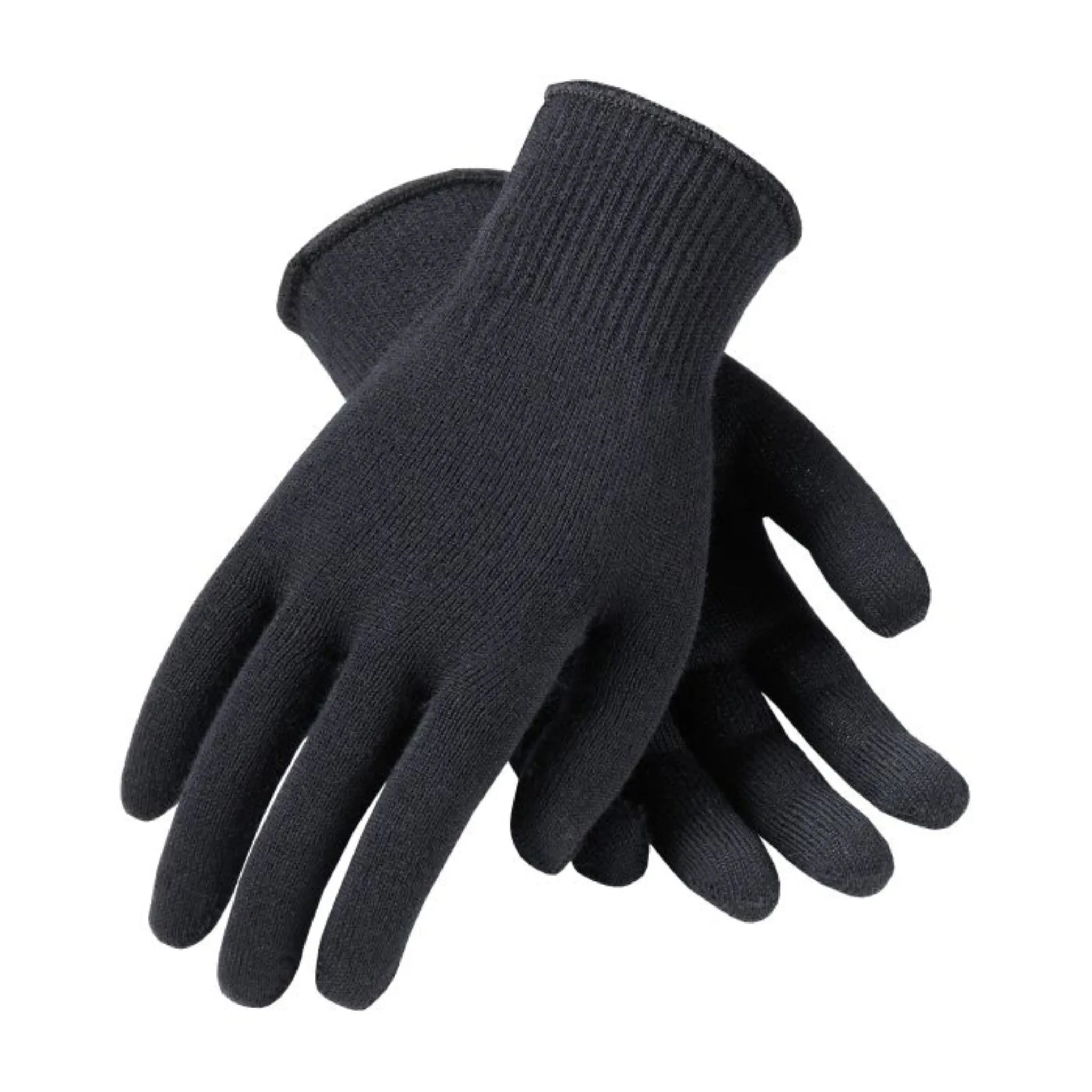 PIP 41-130L Seamless Knit Merino Wool Glove - 13 Gauge, Black, Large, Pair of 12