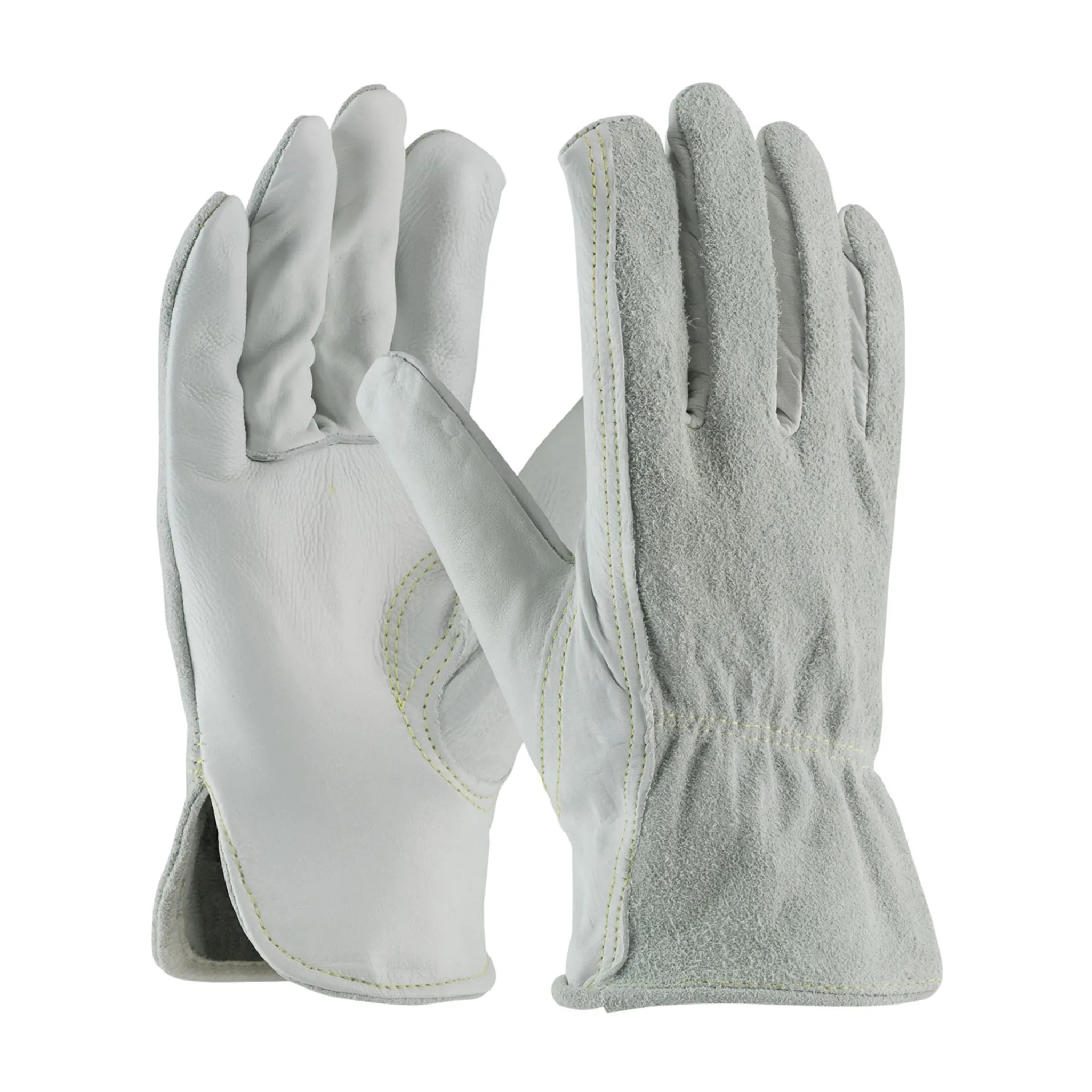 PIP 68-163SB Regular Grade Shoulder Split Leather Kevlar Stitched Driver's Glove, Keystone Thumb, Pair of 12