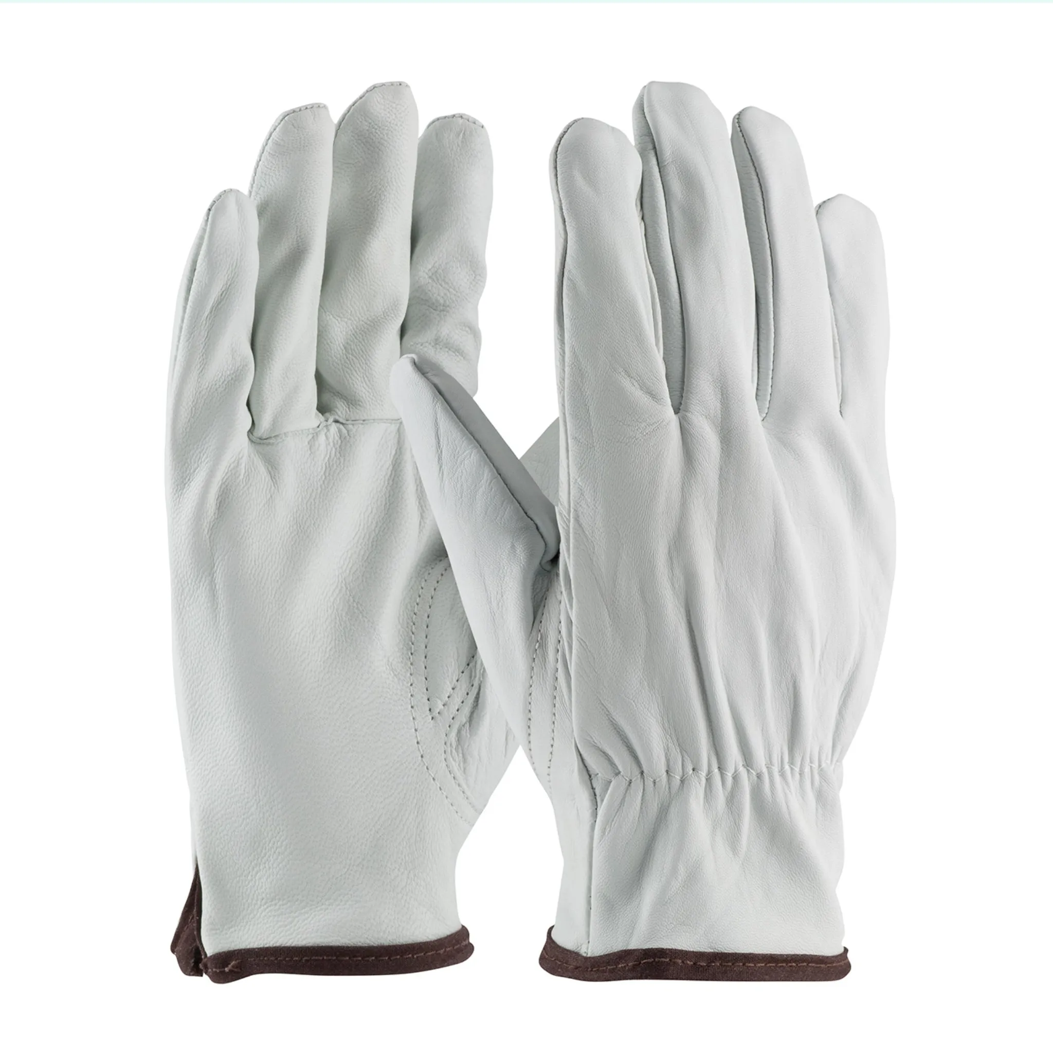PIP 71-3618 Premium Grade Leather Driver's Glove, Natural, Pair of 12