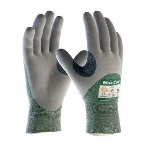 PIP ATG MaxiCut 18-575-S Seamless Knit Engineered Yarn Glove with Nitrile Microfoam Grip, Green, Small, Pair of 12