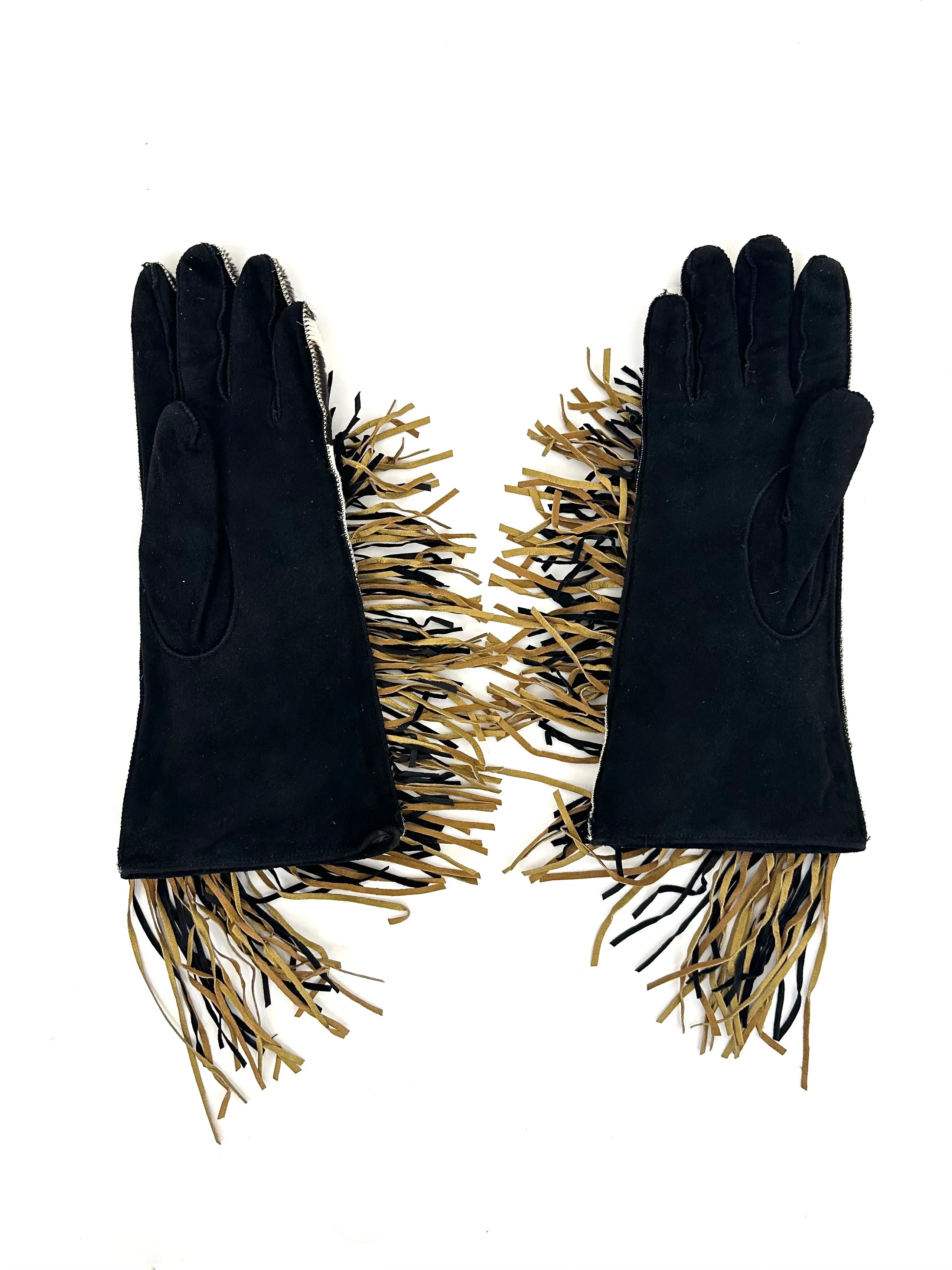 Ponyhair Cow Print Gloves