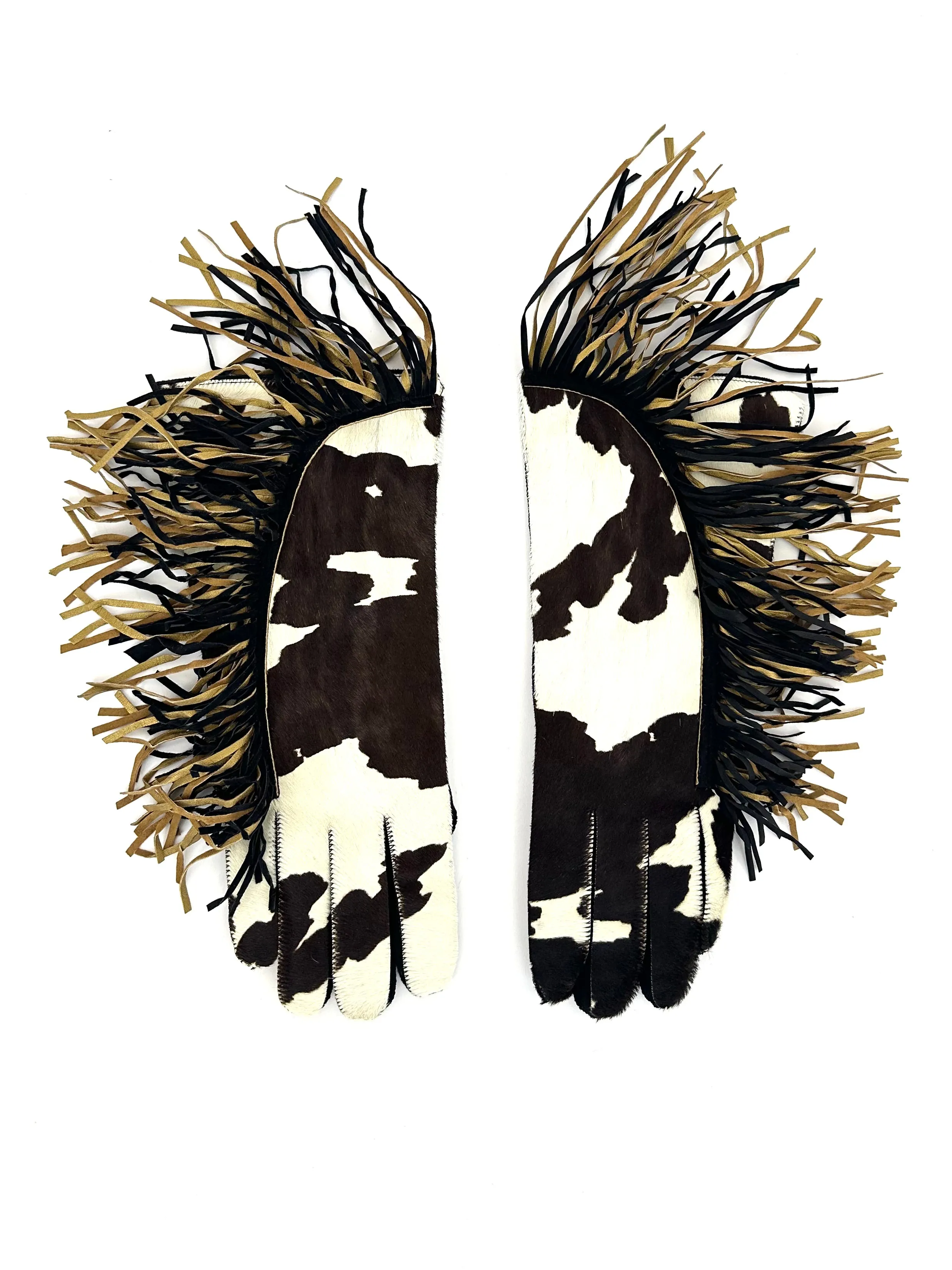 Ponyhair Cow Print Gloves