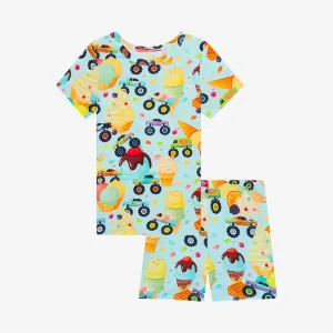 Posh Peanut Monster Trucks Basic Short Sleeve & Short Length Pajama