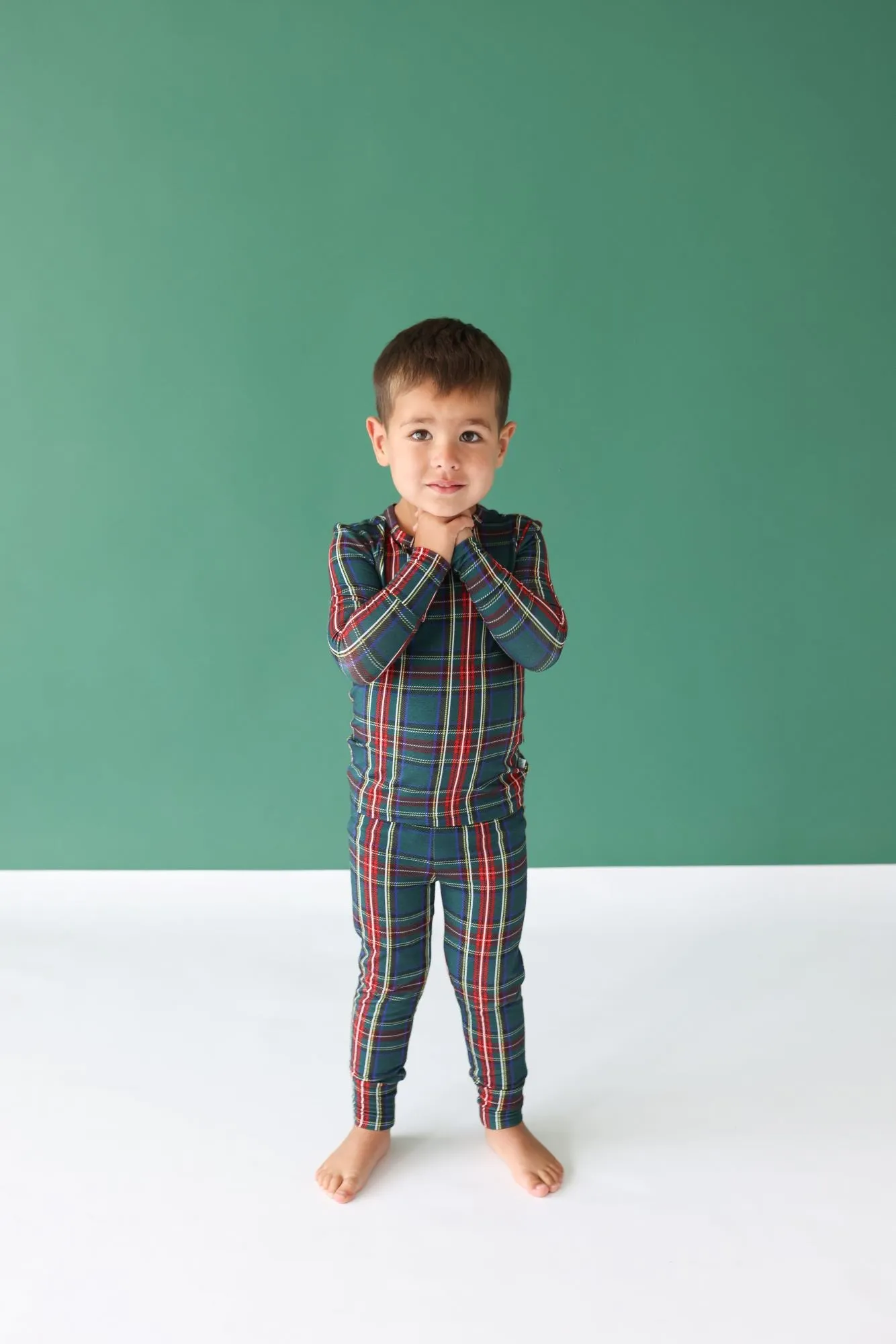 Posh Peanut Tartan Plaid L/S Basic Loungewear