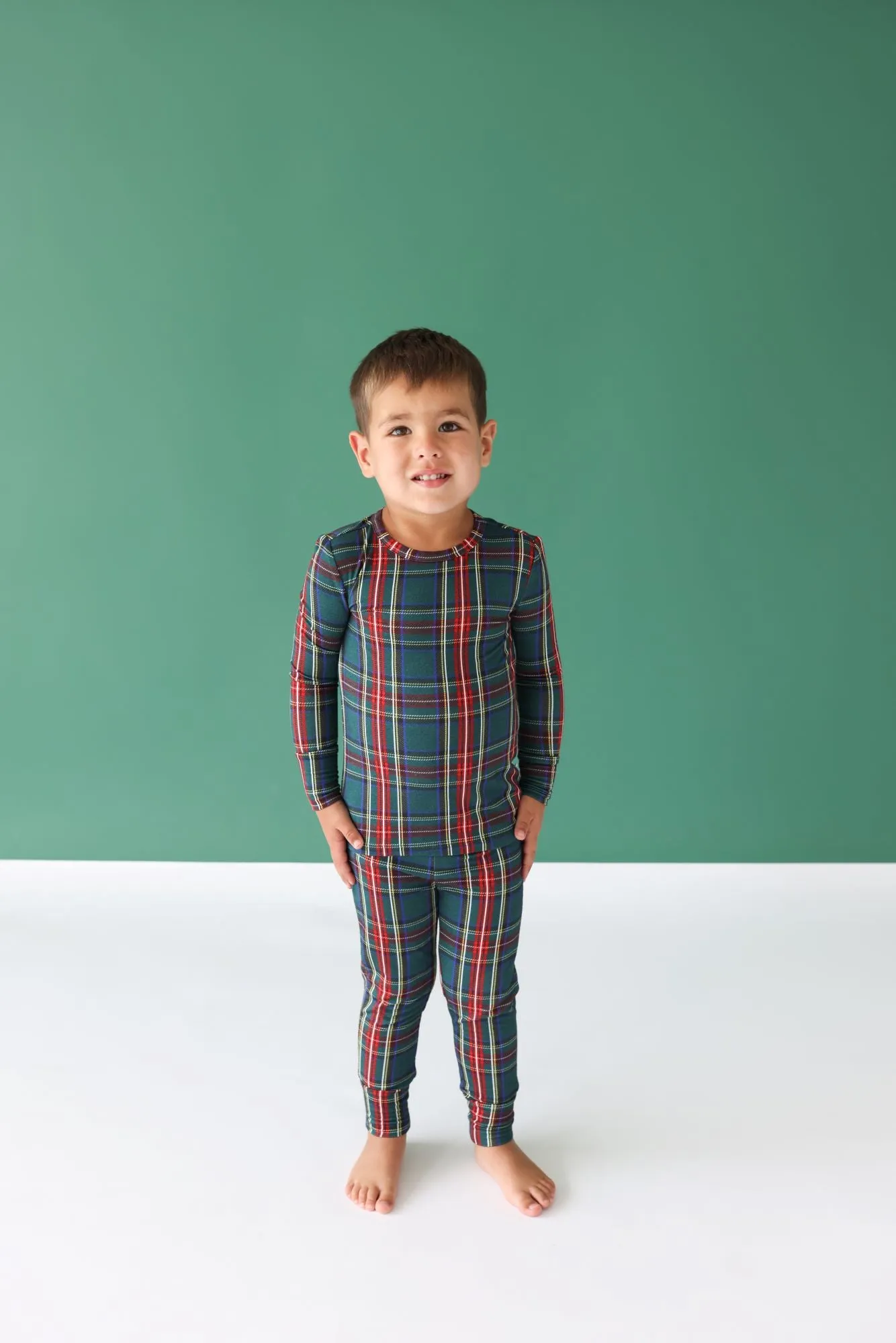 Posh Peanut Tartan Plaid L/S Basic Loungewear