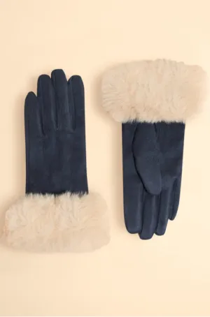 Powder Bettina Gloves - Navy & Cream