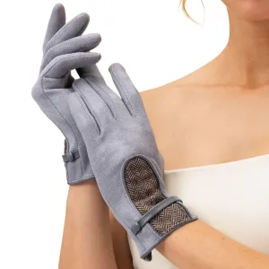 Powder Genevieve Faux Suede Gloves - Mist