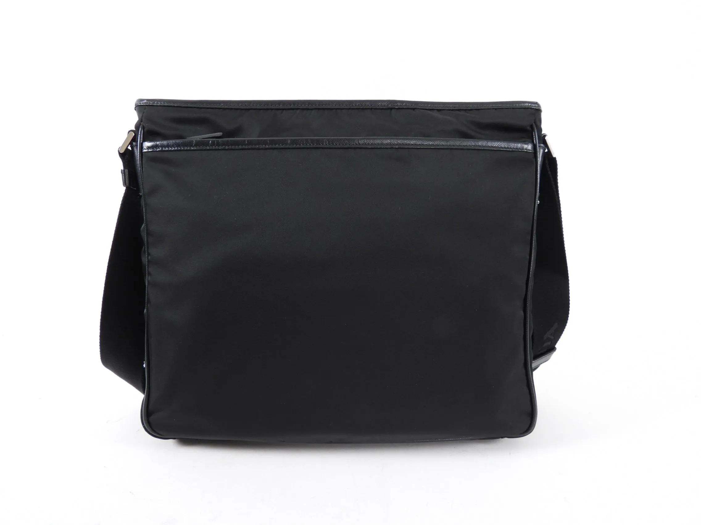 Prada Black Nylon Tessuto Messenger Bag