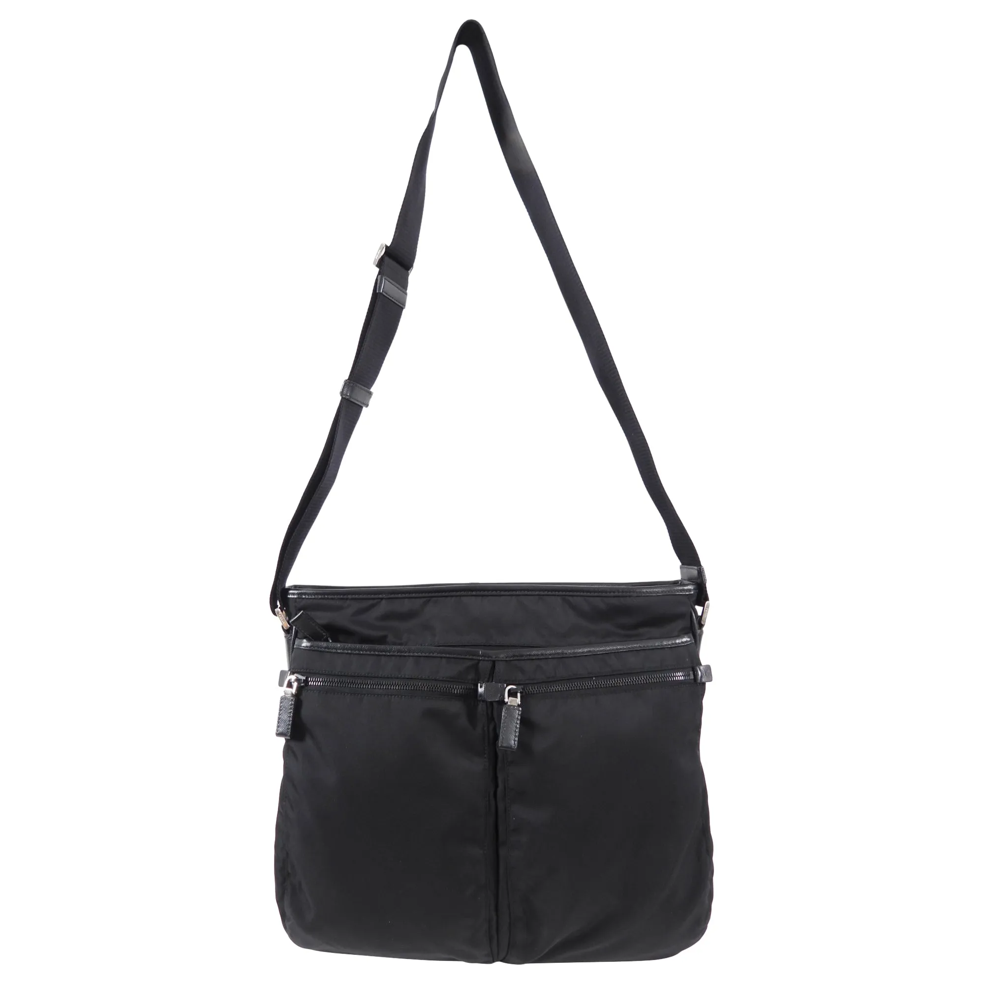 Prada Black Nylon Tessuto Messenger Bag