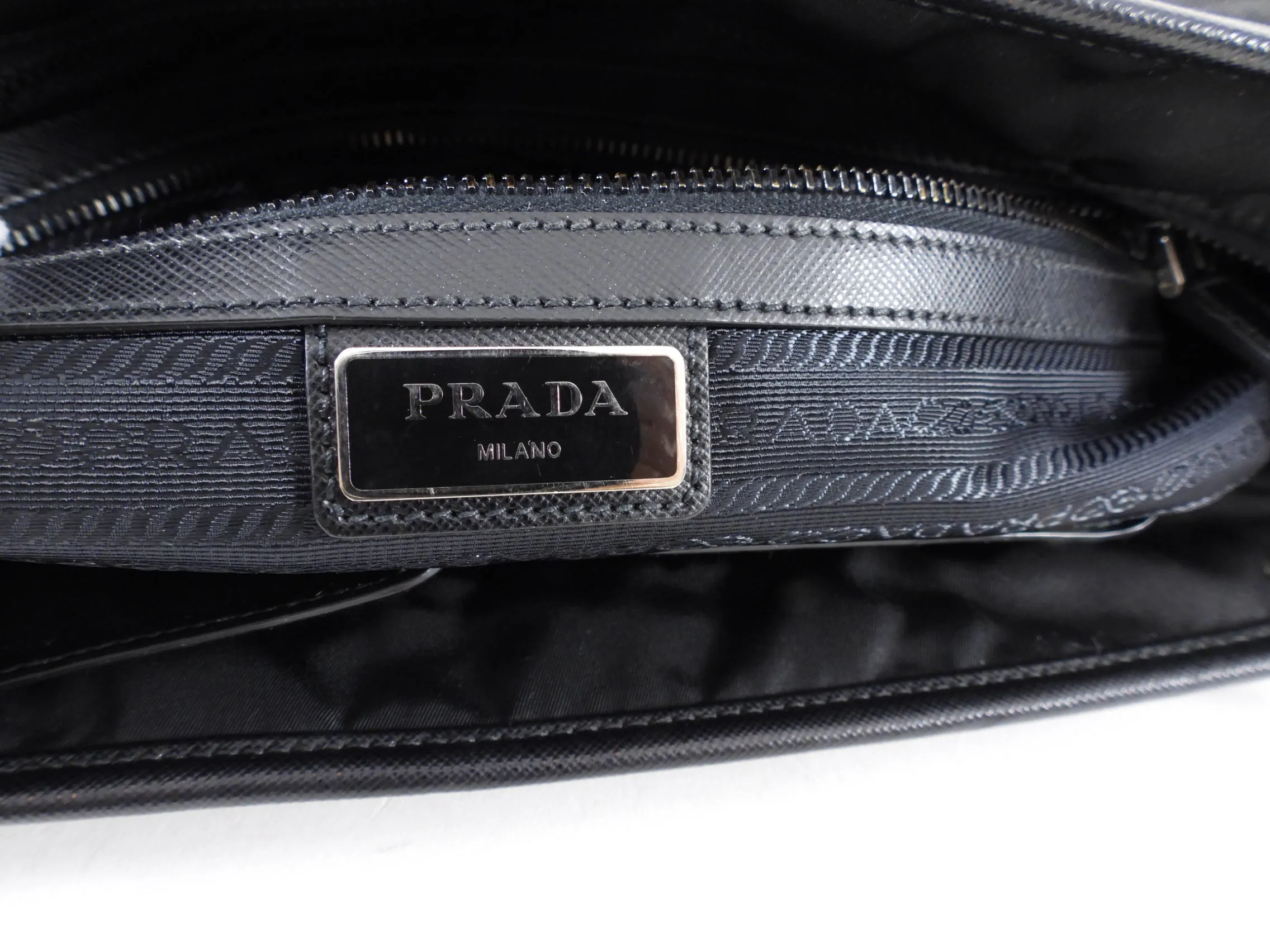 Prada Black Nylon Tessuto Messenger Bag