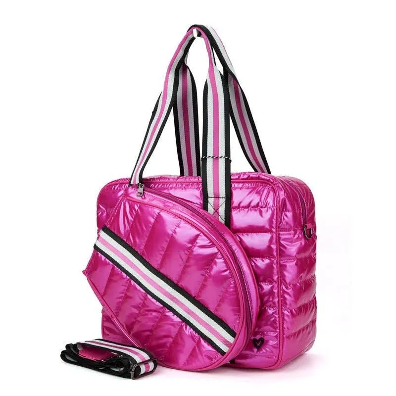 preneLOVE Tennis Puffer Sport Bag | Fuschia