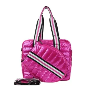 preneLOVE Tennis Puffer Sport Bag | Fuschia