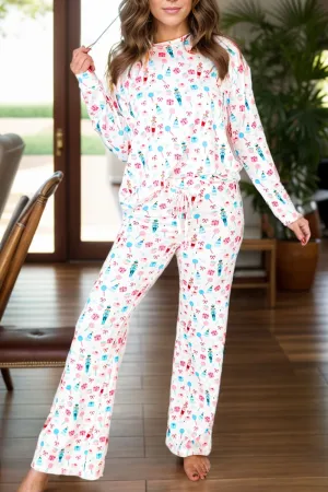 Printed Round Neck Lounge Set