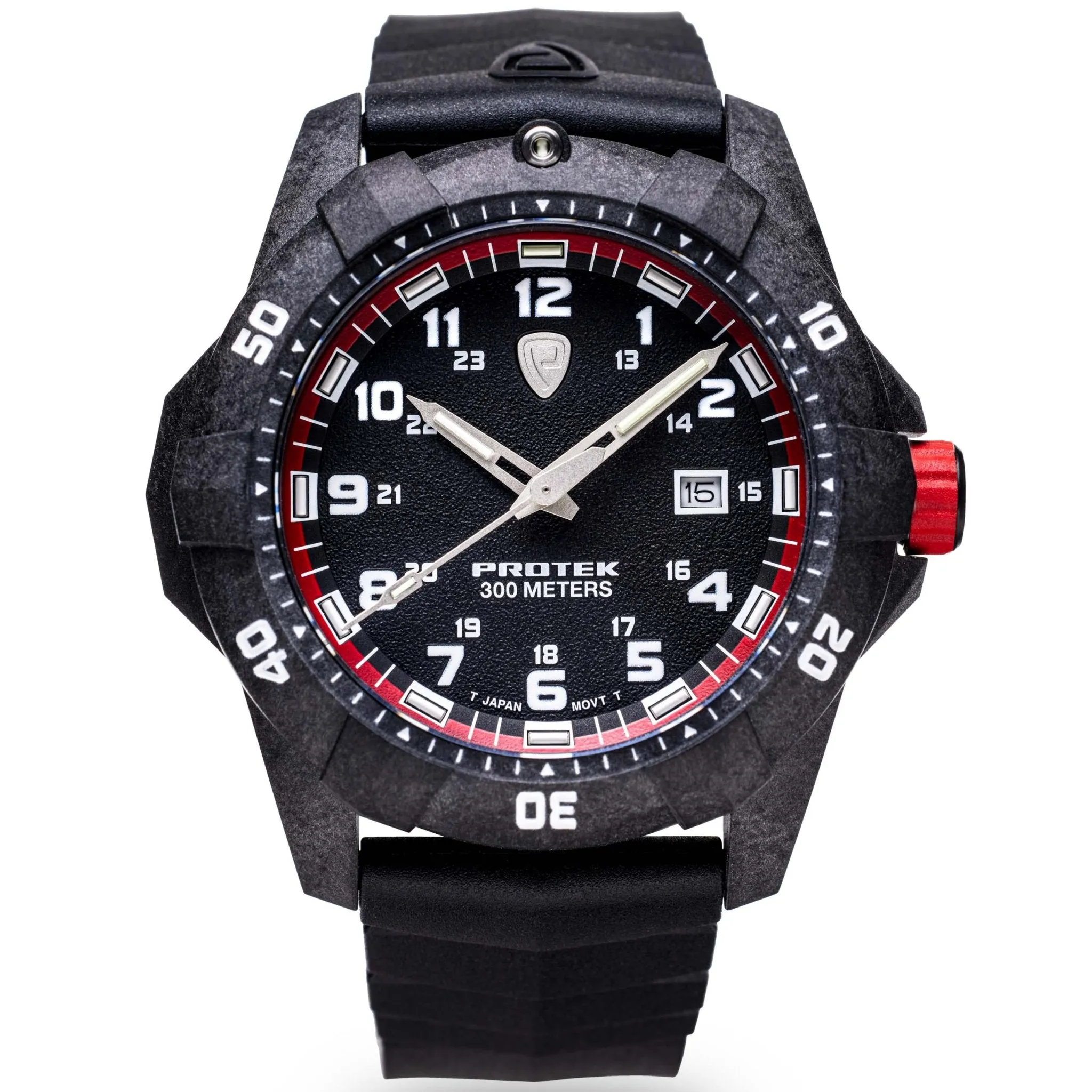 ProTek Carbon Dive 1000 Series Tritium Black Red