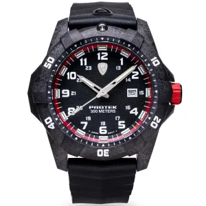 ProTek Carbon Dive 1000 Series Tritium Black Red