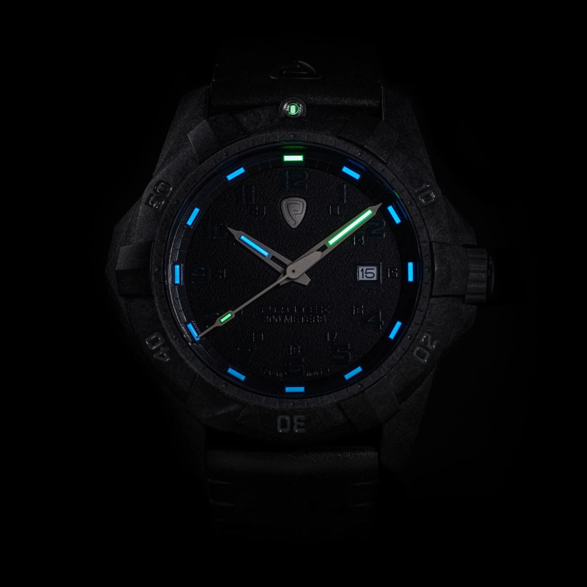 ProTek Carbon Dive 1000 Series Tritium Black Red