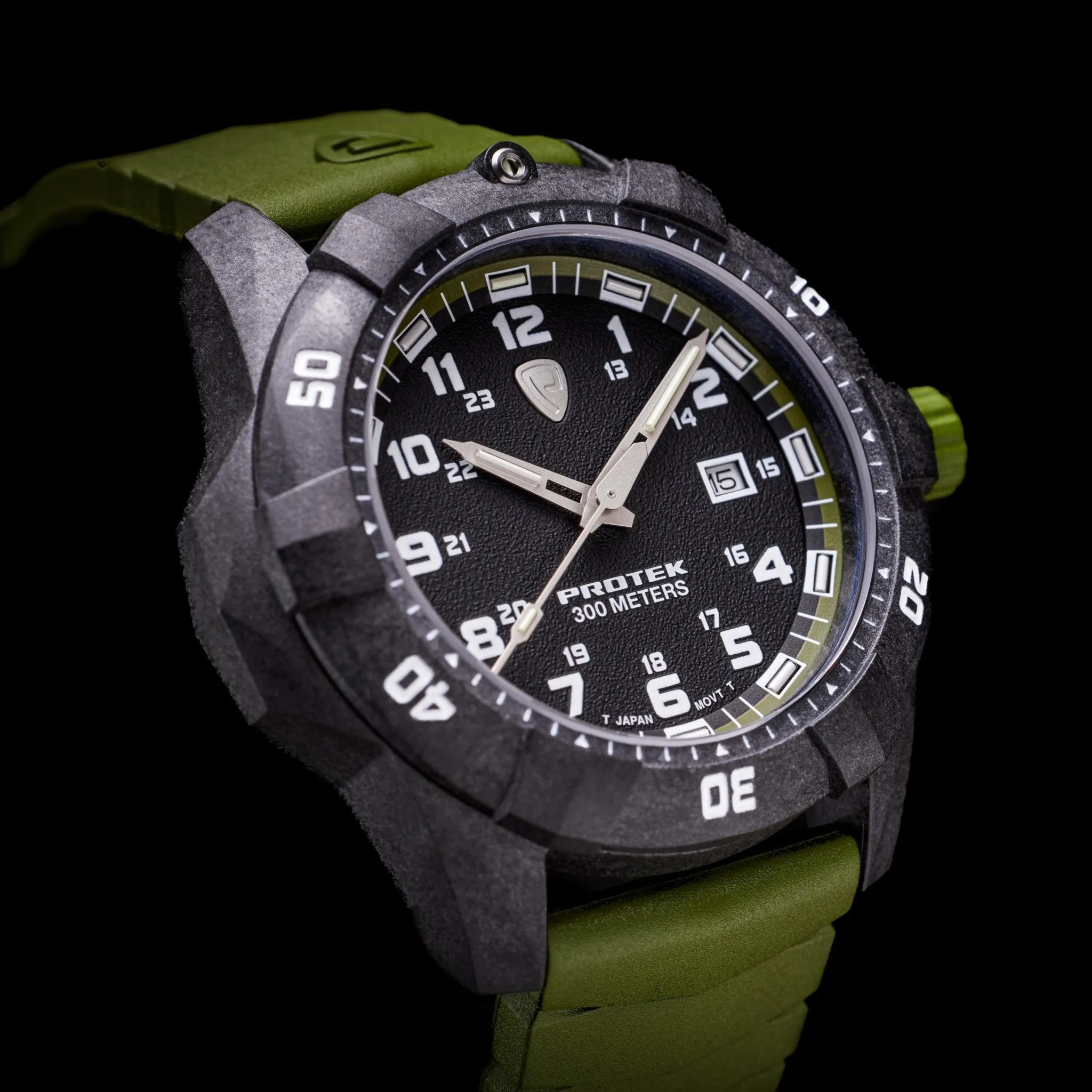 ProTek Carbon Dive 1000 Series Tritium Green