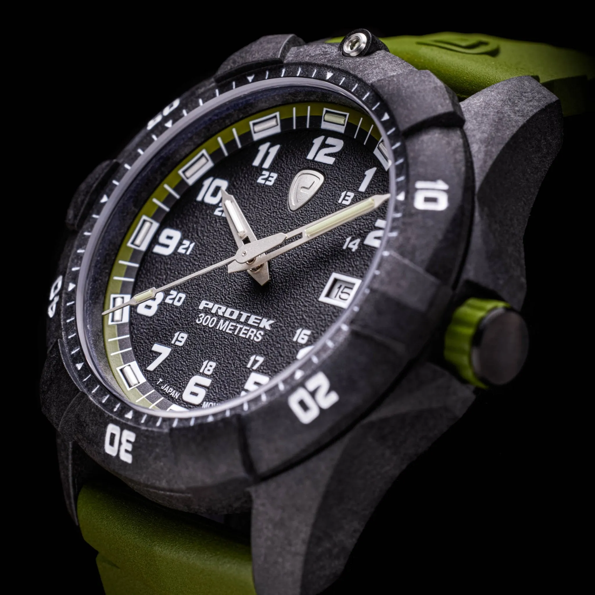 ProTek Carbon Dive 1000 Series Tritium Green