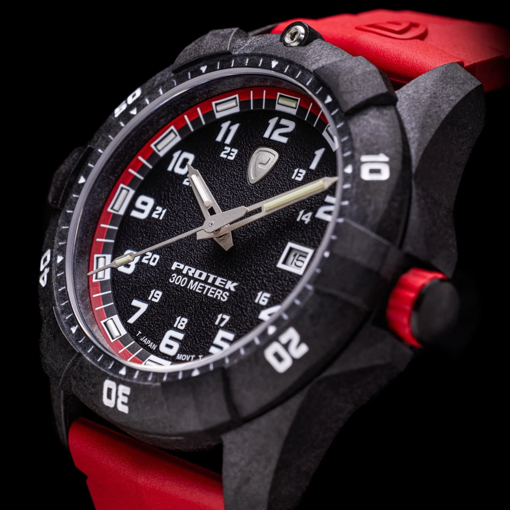 ProTek Carbon Dive 1000 Series Tritium Red